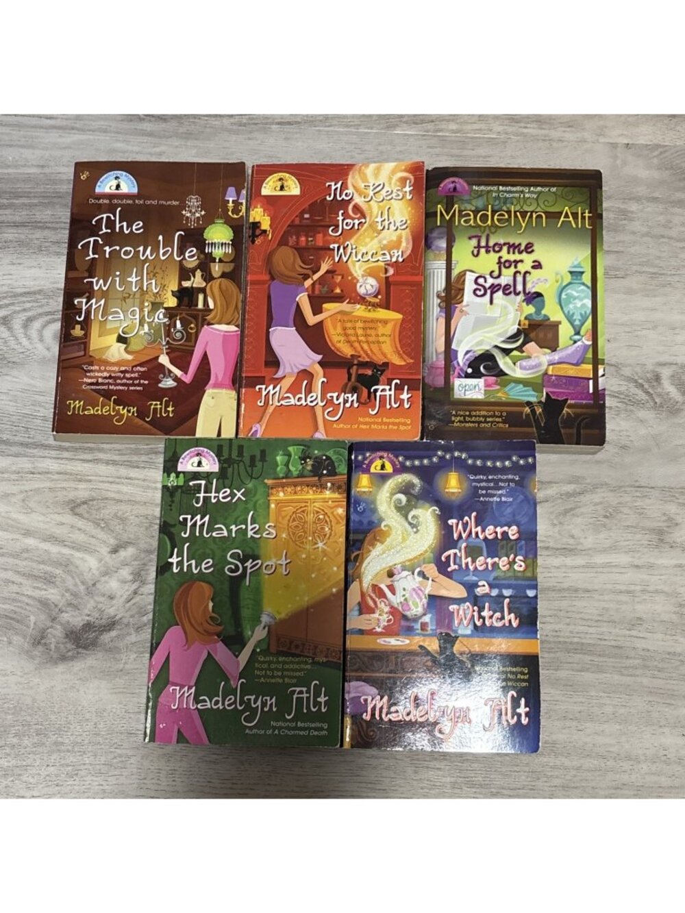 A Bewitching Mystery Madelyn Alt Book Lot 5 Paperback Crime Novels Witch Magic